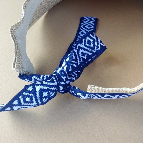 NEW WITH TAGS Sea & Grass Paper Straw Sun Visor summer hat adjustable bl… - Picture 5 of 12